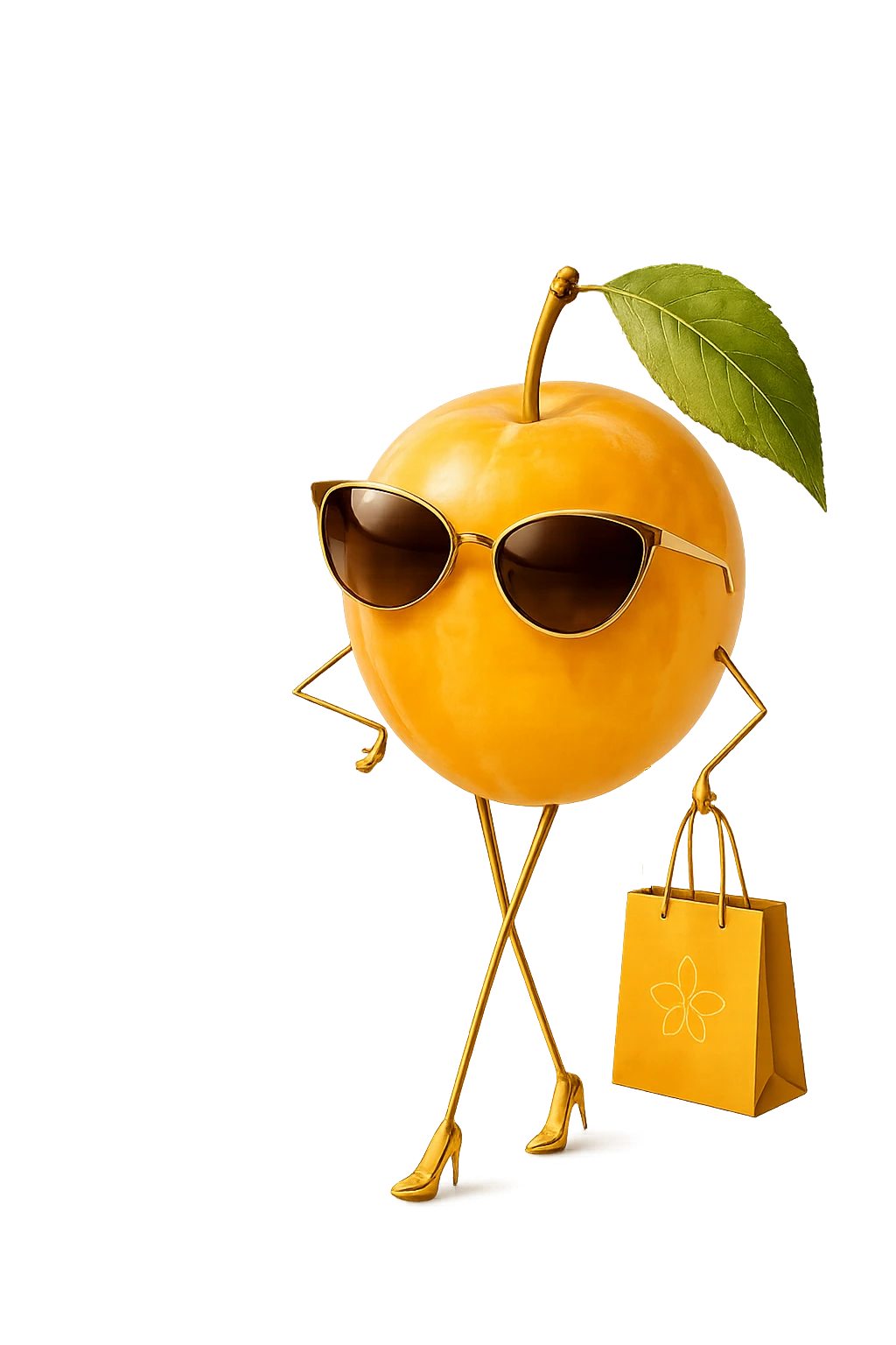 Mascotte la mirabelle des vitrines de Metz
